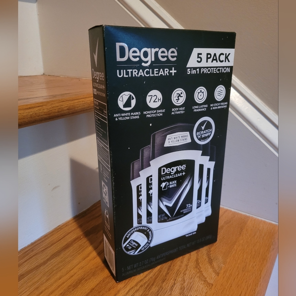 NEW Degree Ultraclear Plus Deodorant 5 Pack